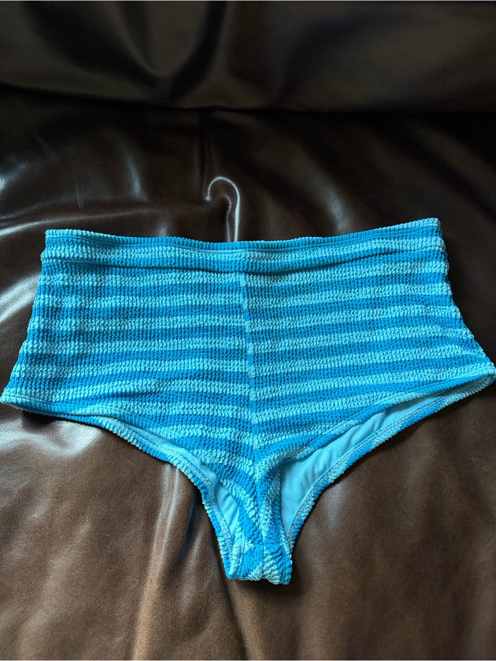Wild Fable Textured Knit Striped Boy Short Bikini Bottoms